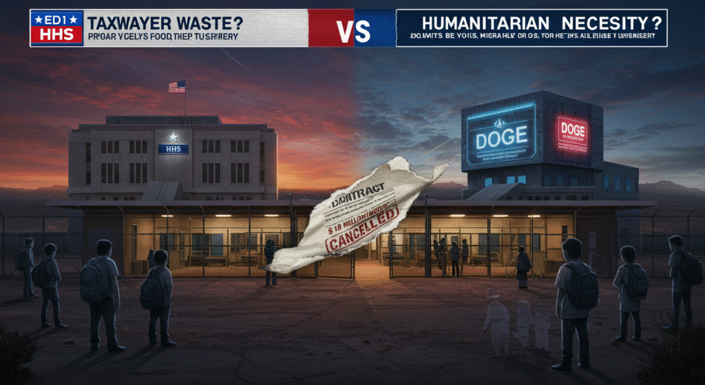 doge hhs migrant housing contract